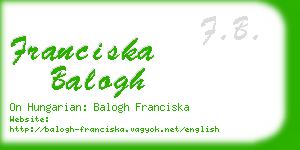 franciska balogh business card